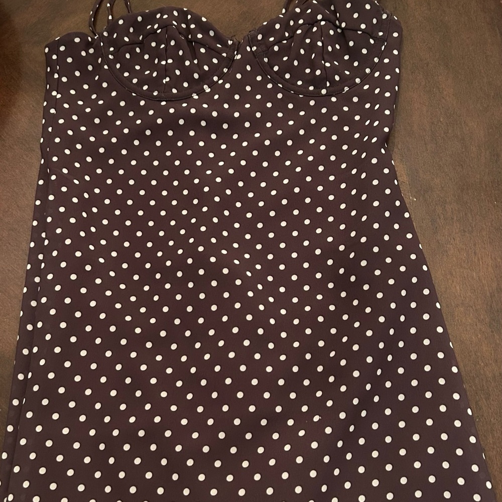 Brown Polka Dot Dress